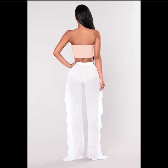 See Through Cover Up Pant - White - Picture 4 of 6